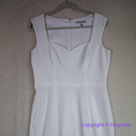 New! Dress the Population Monroe Side Slit sweetheart Gown White Bridal, size L - Picture 3 of 16